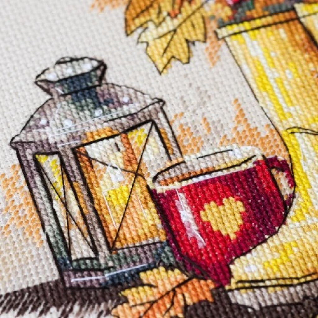 Counted Cross stitch kit "While It Rains" DIY by Abris Art