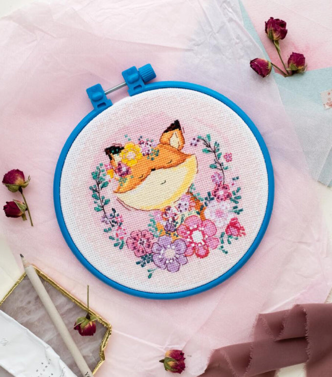 Counted Cross stitch kit Fox DIY Abris Art
