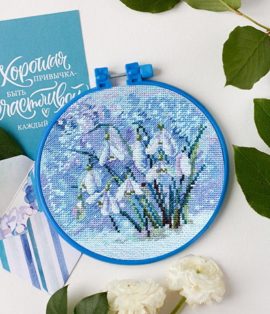 Kreuzstichset mit Zählmuster Unter dem Schnee DIY Unbedruckte Leinwand