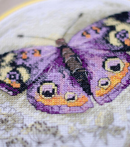 Counted Cross Stitch Kit "Butterfly" DIY by Abris Art