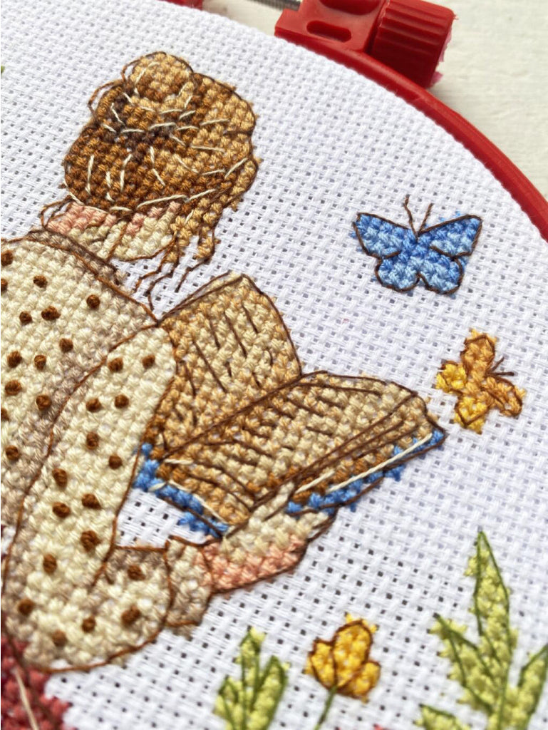 Counted Cross stitch kit "Girl with book" DIY by Abris Art