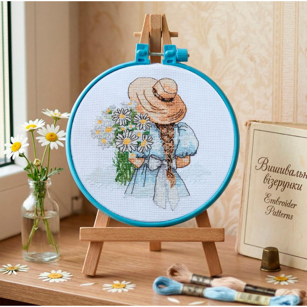 Counted Cross stitch kit "Daisies for Her" DIY by Abris Art