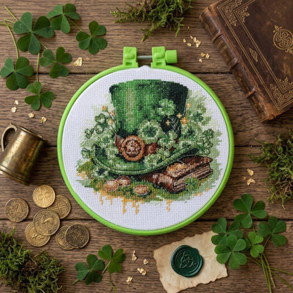 Counted Cross Stitch Kit "Leprechaun's Hat" DIY by Abris Art