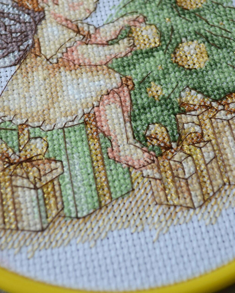 Kreuzstichset „Gänse“ zum Selbermachen, unbedruckte Leinwand, gezählt