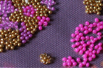 Bead Embroidery Kit Flower ball DIY Abris Art