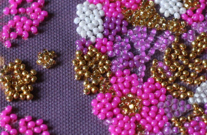 Bead Embroidery Kit Flower ball DIY Abris Art