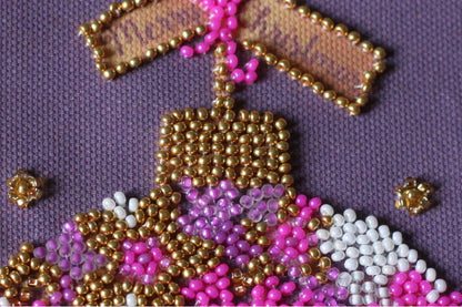 Bead Embroidery Kit Flower ball DIY Abris Art