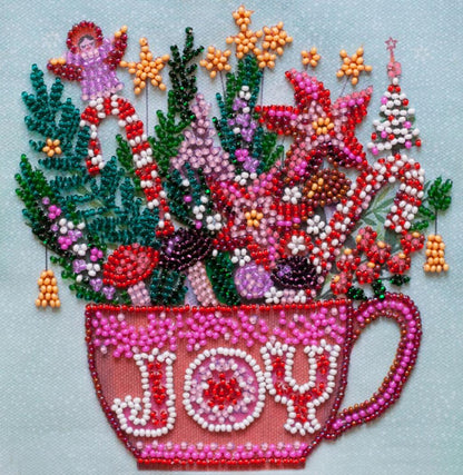 Bead Embroidery Kit Christmas joy DIY Abris Art