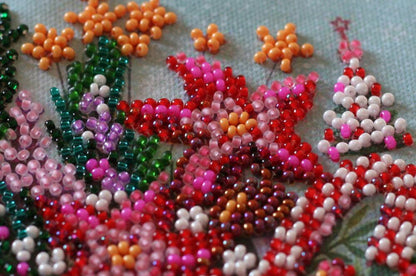 Bead Embroidery Kit Christmas joy DIY Abris Art