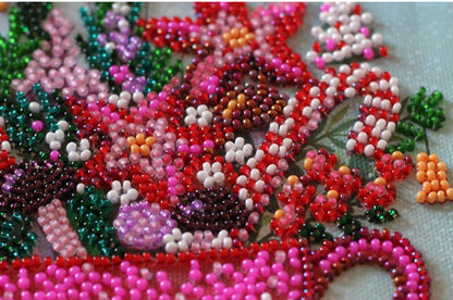 Bead Embroidery Kit Christmas joy DIY Abris Art