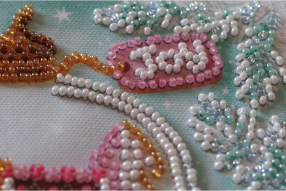 Bead Embroidery Kit Christmas DIY Abris Art