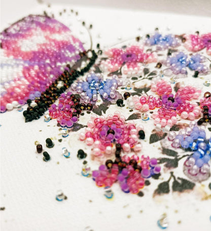 Bead Embroidery Kit Butterfly DIY Abris Art