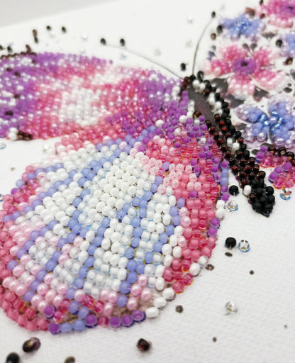 Bead Embroidery Kit Butterfly DIY Abris Art