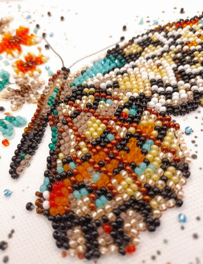 Bead Embroidery Kit Butterfly DIY Abris Art