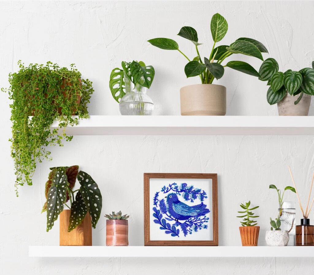 Bead Embroidery Kit Blue bird DIY Abris Art