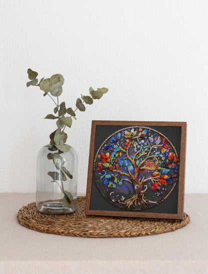 Bead Embroidery Kit Tree of Life DIY Abris Art
