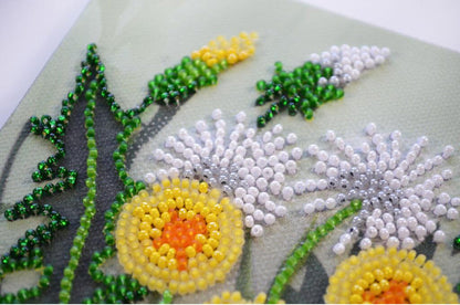 Bead Embroidery Kit Dandelions DIY Abris Art