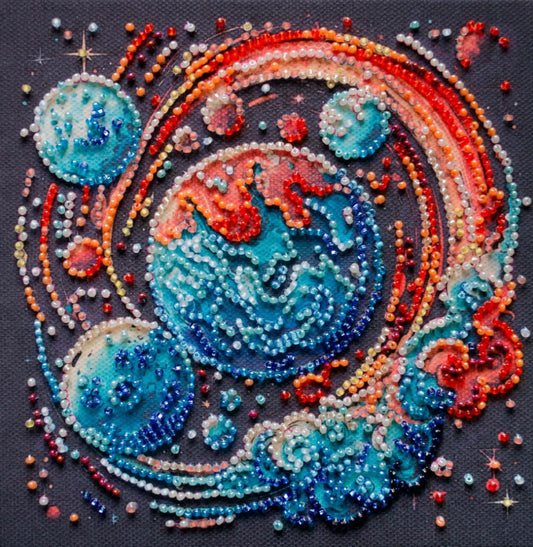 Bead Embroidery Kit Cosmic energy DIY Abris Art