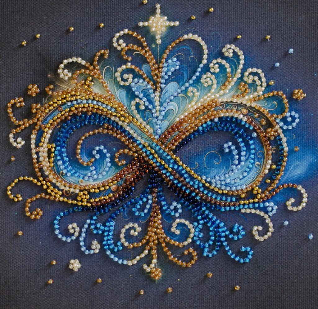 Bead Embroidery Kit Infinity DIY Abris Art