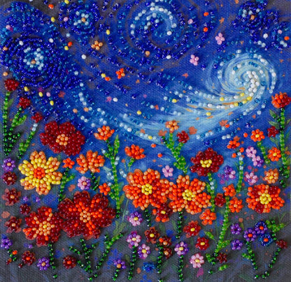 Bead Embroidery Kit Summer Landscape DIY Abris Art