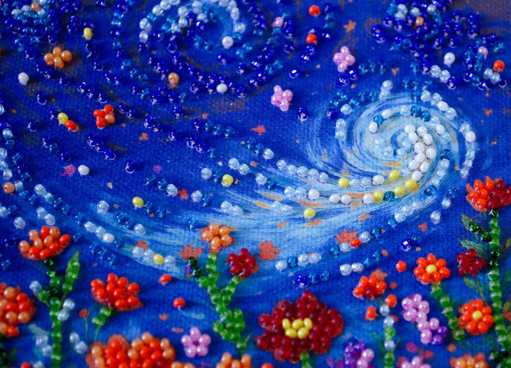 Bead Embroidery Kit Summer Landscape DIY Abris Art