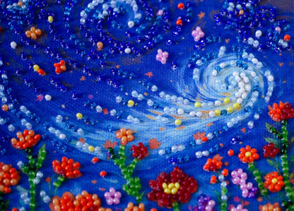 Bead Embroidery Kit Summer Landscape DIY Abris Art
