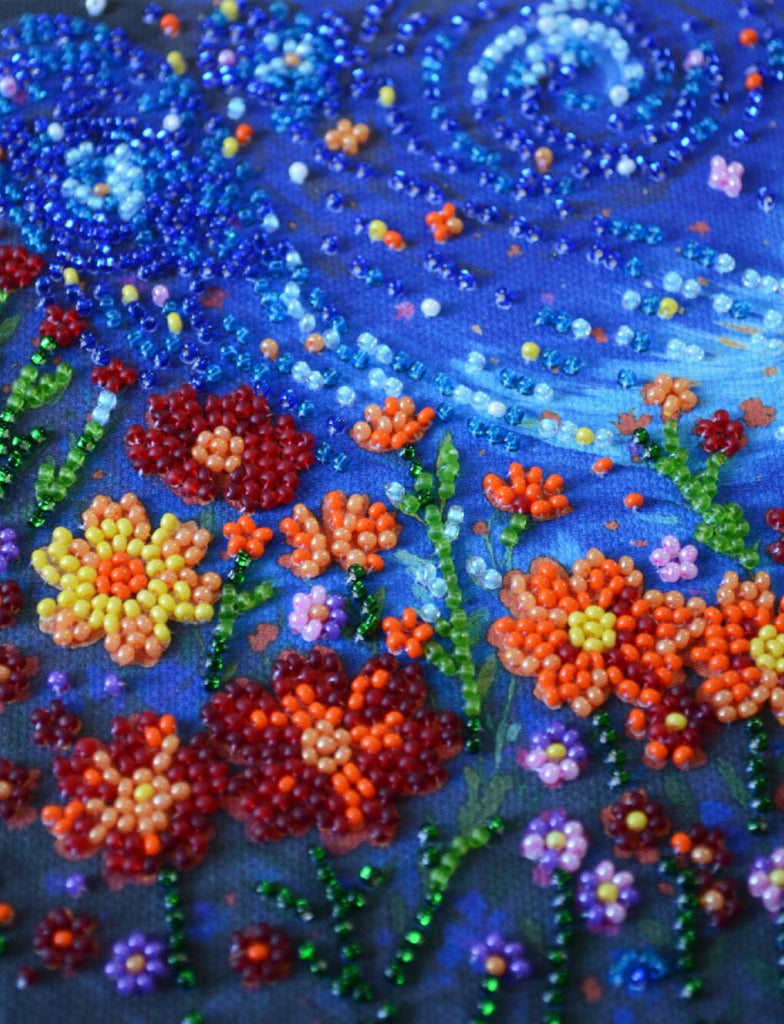 Bead Embroidery Kit Summer Landscape DIY Abris Art