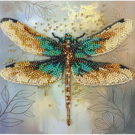 Bead Embroidery Kit Dragonfly DIY Abris Art