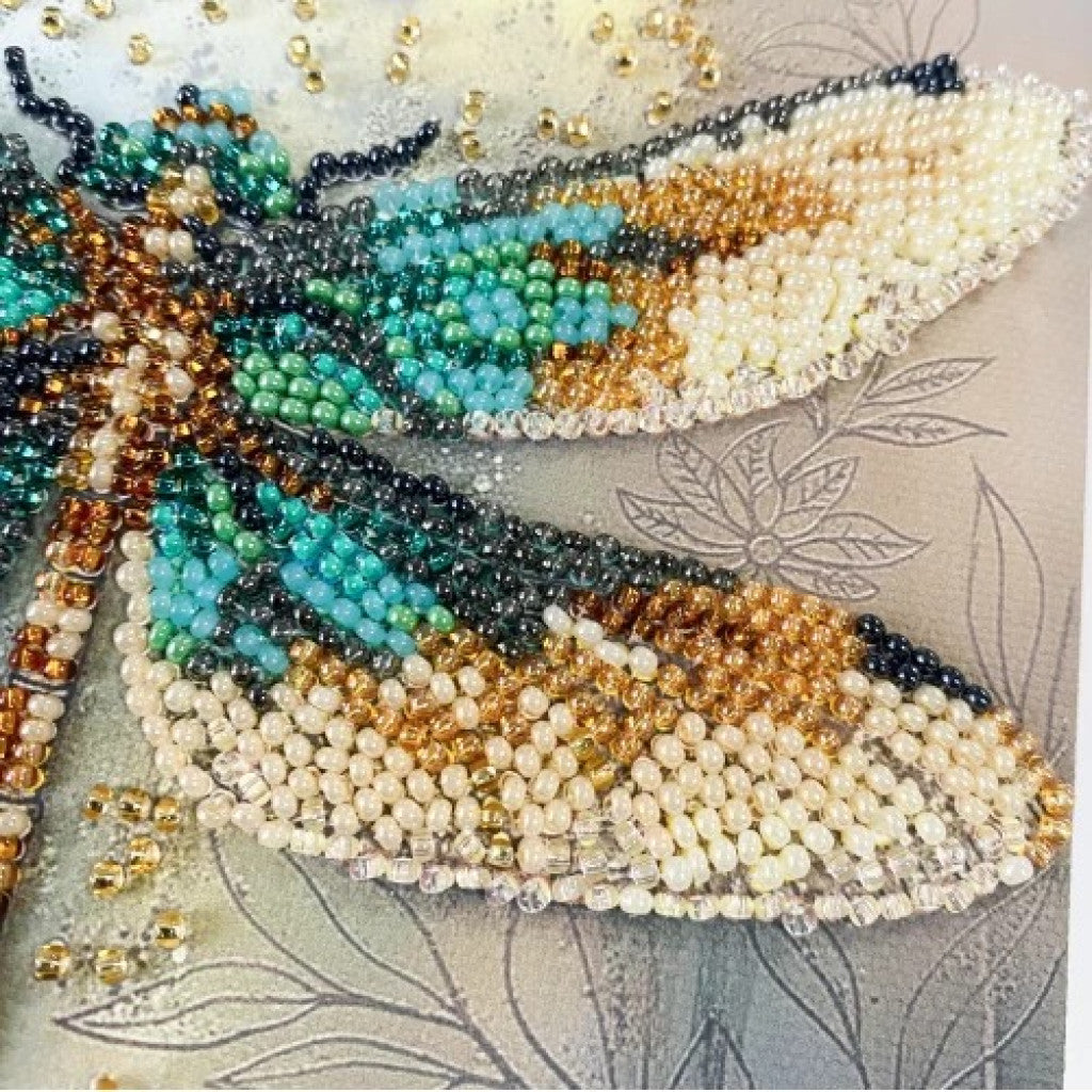 Bead Embroidery Kit Dragonfly DIY Abris Art