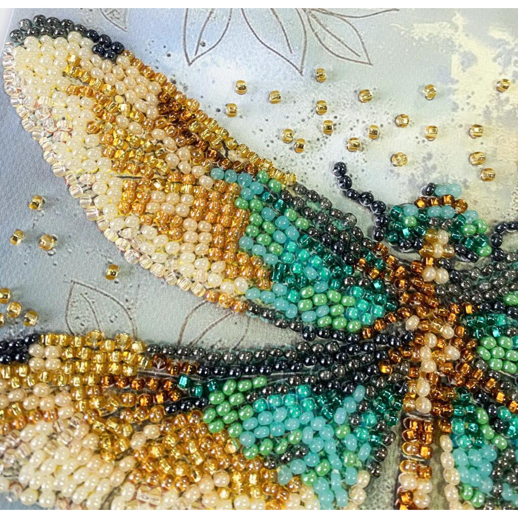 Bead Embroidery Kit Dragonfly DIY Abris Art