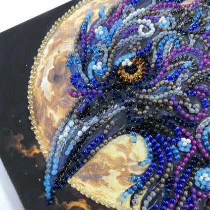 Bead Embroidery Kit Black Raven DIY by Abris Art