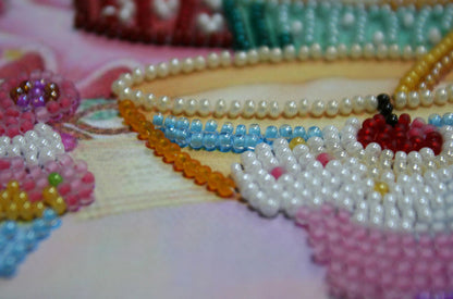 Bead Embroidery Kit Baked with love DIY Abris Art