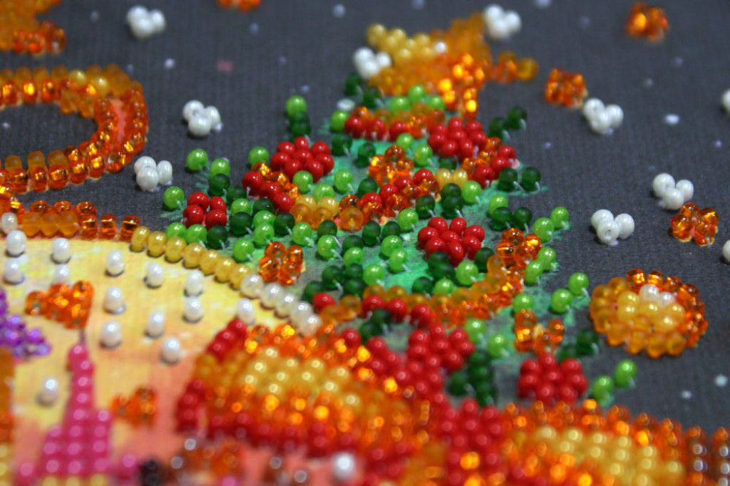 Bead Embroidery Kit Christmas DIY by Abris Art