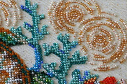 Bead Embroidery Kit Marine inhabitants DIY Abris Art