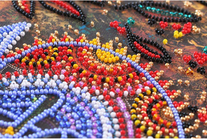 Bead Embroidery Kit Chameleon DIY Abris Art