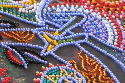 Bead Embroidery Kit Chameleon DIY Abris Art