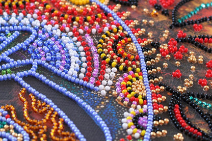 Bead Embroidery Kit Chameleon DIY Abris Art