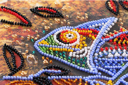 Bead Embroidery Kit Chameleon DIY Abris Art