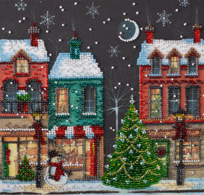 Bead Embroidery Kit Christmas town DIY Abris Art