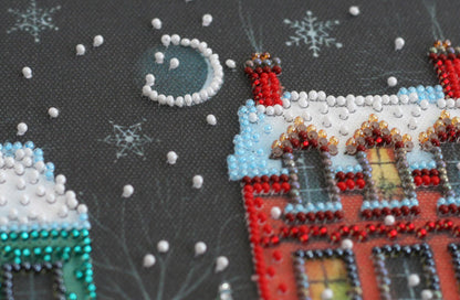Bead Embroidery Kit Christmas town DIY Abris Art