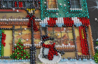 Bead Embroidery Kit Christmas town DIY Abris Art