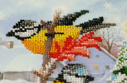 Bead Embroidery Kit Winter Birds DIY Abris Art