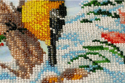 Bead Embroidery Kit Winter Birds DIY Abris Art
