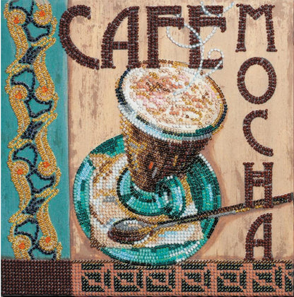 Bead Embroidery Kit Mocha DIY Abris Art