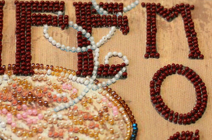 Bead Embroidery Kit Mocha DIY Abris Art