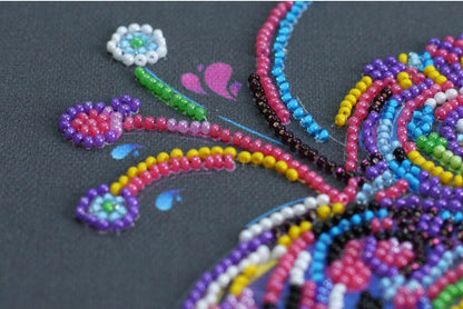 Bead Embroidery Kit Owl DIY Abris Art