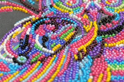 Bead Embroidery Kit Owl DIY Abris Art