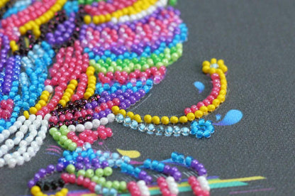 Bead Embroidery Kit Owl DIY Abris Art