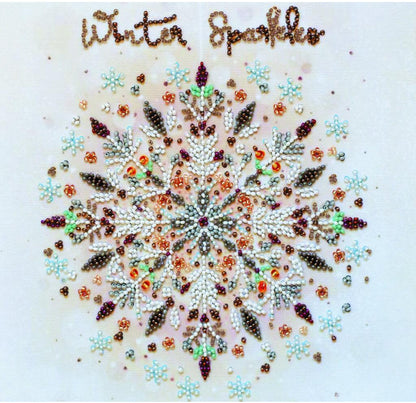 Bead Embroidery Kit Snowflake DIY Abris Art