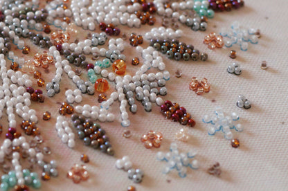 Bead Embroidery Kit Snowflake DIY Abris Art